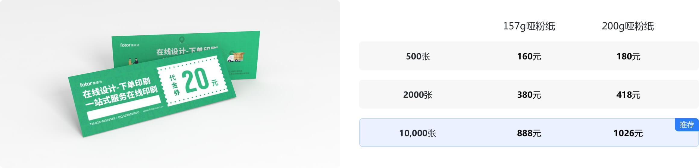 优惠券印刷价格