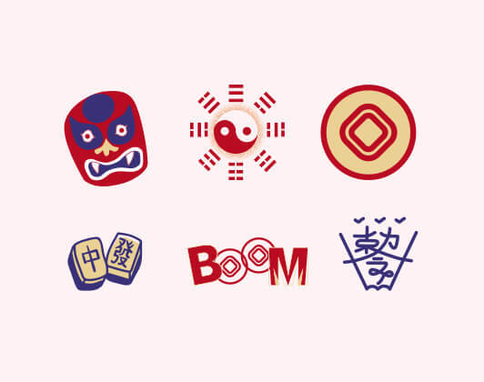 中国风贴纸素材